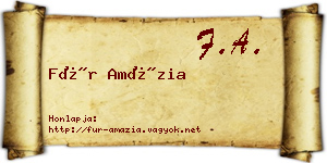 Für Amázia névjegykártya